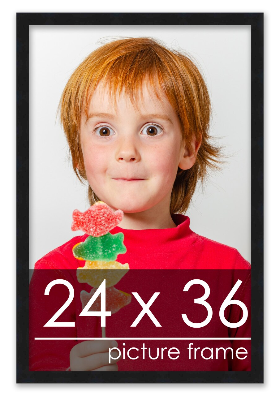 Minimalist Black Picture Frame - UV Acrylic, Foam Board Backing, Hanging Hardware